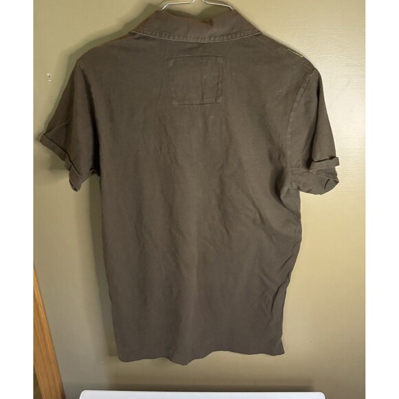 Aeropostale Brown And Green Polo Short Men’s Size Small 100% Cotton - Picture 4 of 5
